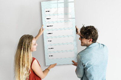 Glass dry erase board magnetic Travel planner