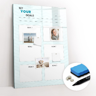 Magnetic board with marker Weekly planner