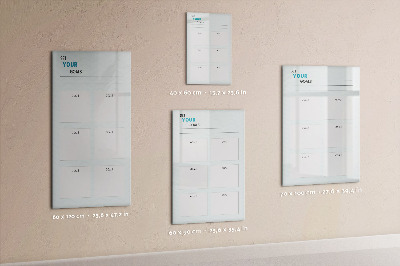 Magnetic board with marker Weekly planner