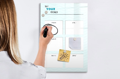 Magnetic board with marker Weekly planner