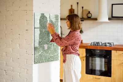 Glass dry erase board magnetic Goal planner