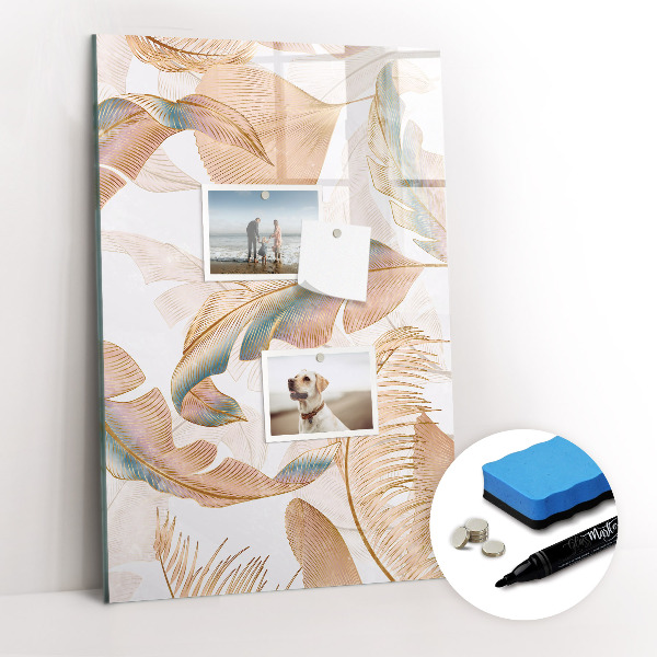 Magnetic marker board Decorative marble
