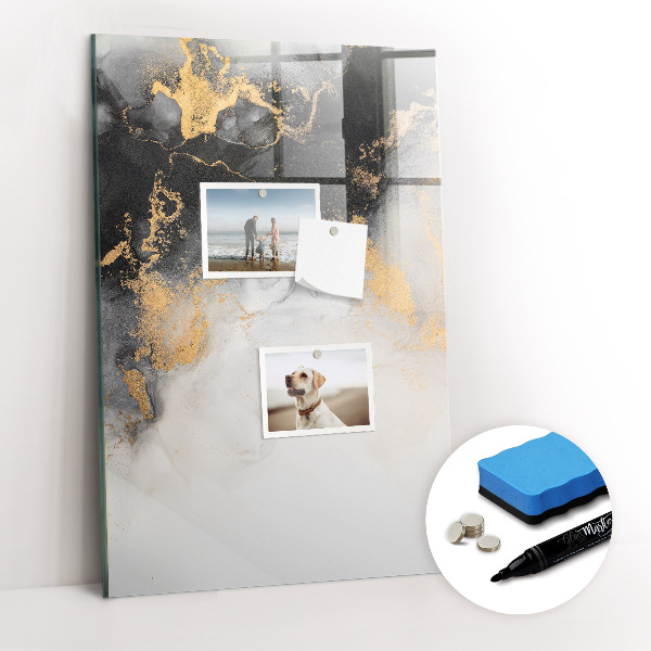 Glass dry erase board magnetic Bird feather pattern