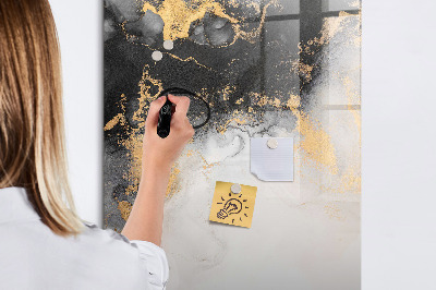 Glass dry erase board magnetic Bird feather pattern