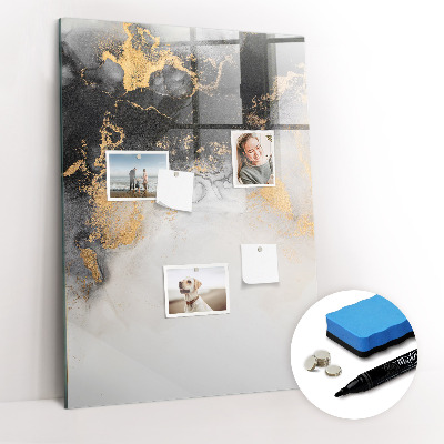 Glass dry erase board magnetic Bird feather pattern