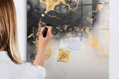 Glass dry erase board magnetic Bird feather pattern