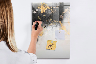 Glass dry erase board magnetic Bird feather pattern