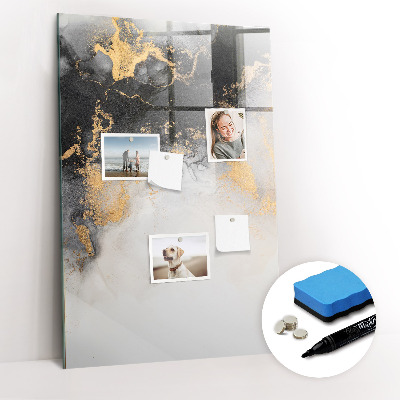 Glass dry erase board magnetic Bird feather pattern