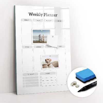 Glass dry erase board magnetic Decorative pattern