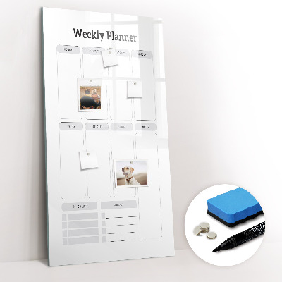 Glass dry erase board magnetic Decorative pattern