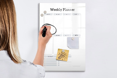 Glass dry erase board magnetic Decorative pattern