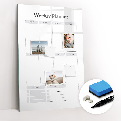 Glass dry erase board magnetic Decorative pattern