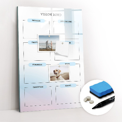Magnetic marker board Weekly planner