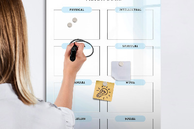 Magnetic marker board Weekly planner