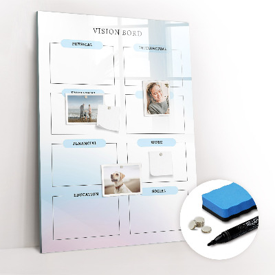 Magnetic marker board Weekly planner