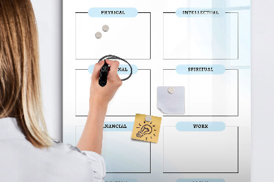 Magnetic marker board Weekly planner