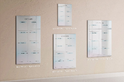 Magnetic board with marker Weekly planner