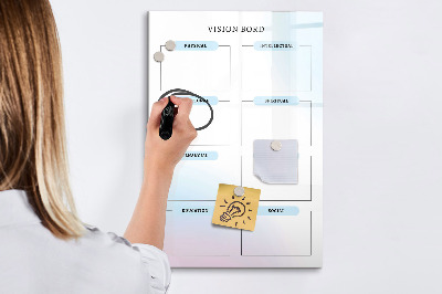 Magnetic marker board Weekly planner