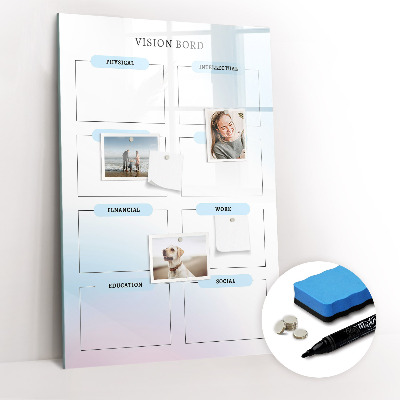 Magnetic marker board Weekly planner