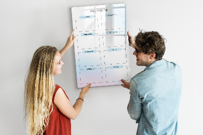 Magnetic marker board Weekly planner