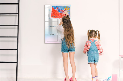 Magnetic marker board Weekly planner