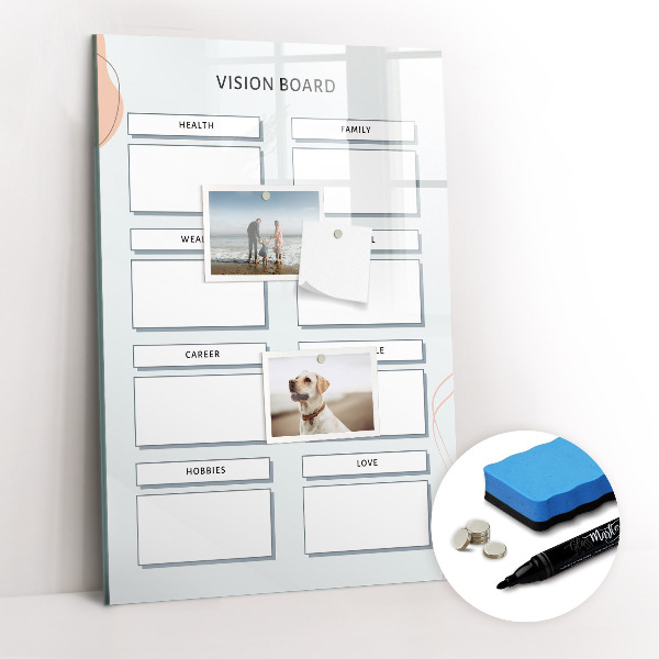 Glass dry erase board magnetic Board
