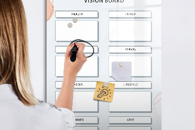 Glass dry erase board magnetic Board