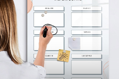 Glass dry erase board magnetic Board