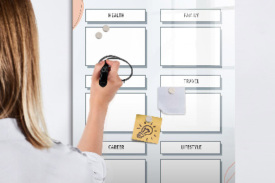 Glass dry erase board magnetic Board