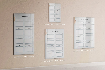 Glass dry erase board magnetic Board