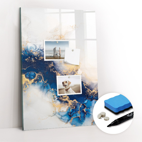 Glass dry erase board magnetic Delicate flowers