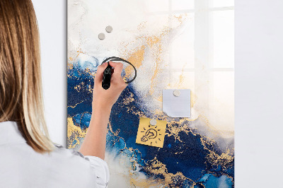 Glass dry erase board magnetic Delicate flowers