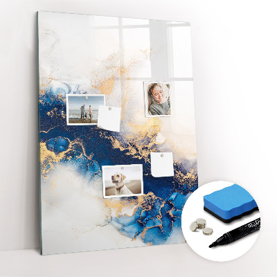 Glass dry erase board magnetic Delicate flowers