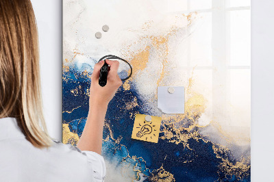 Glass dry erase board magnetic Delicate flowers