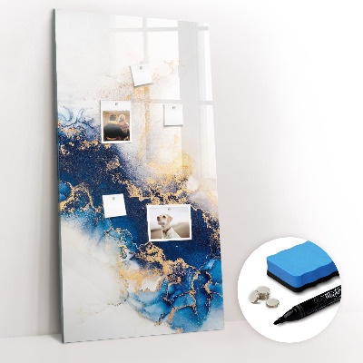 Glass dry erase board magnetic Delicate flowers