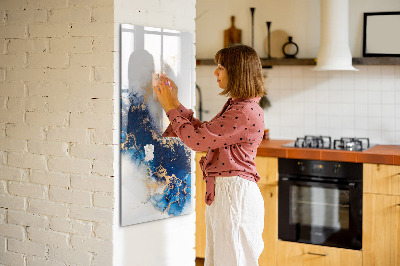 Glass dry erase board magnetic Delicate flowers