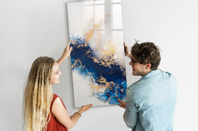 Glass dry erase board magnetic Delicate flowers