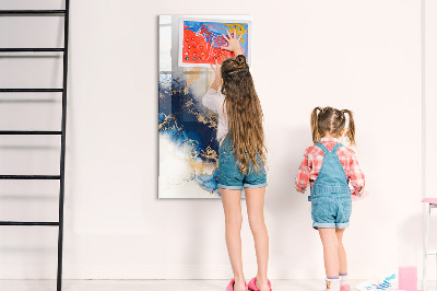 Glass dry erase board magnetic Delicate flowers
