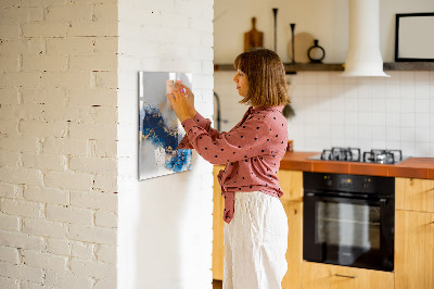 Glass dry erase board magnetic Delicate flowers
