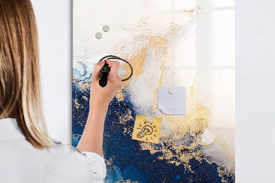 Glass dry erase board magnetic Delicate flowers