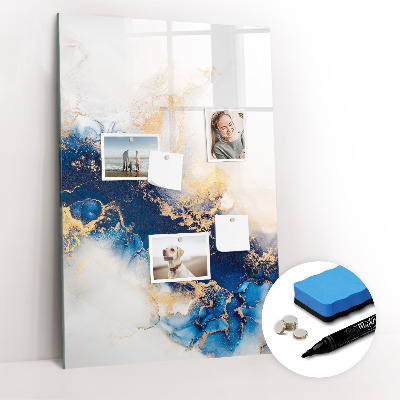Glass dry erase board magnetic Delicate flowers
