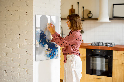 Glass dry erase board magnetic Delicate flowers