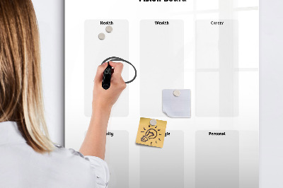 Glass dry erase board magnetic Weekly planner