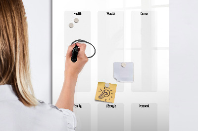 Glass dry erase board magnetic Weekly planner