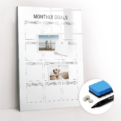 Magnetic marker board Vision board