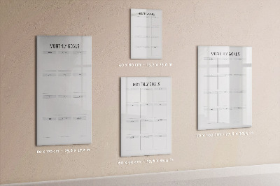 Magnetic marker board Vision board