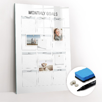 Magnetic marker board Vision board