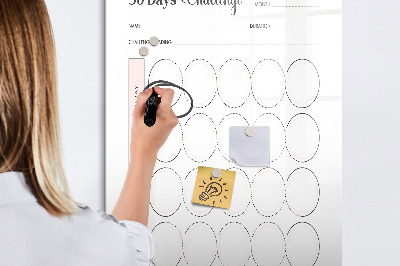 Magnetic board for drawing Cleaning schedule