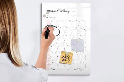 Magnetic board for drawing Cleaning schedule