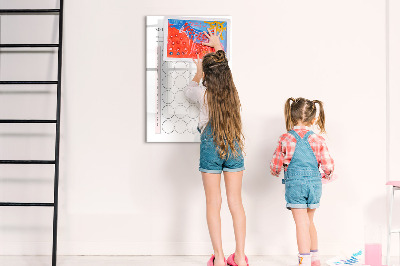 Magnetic board for drawing Cleaning schedule